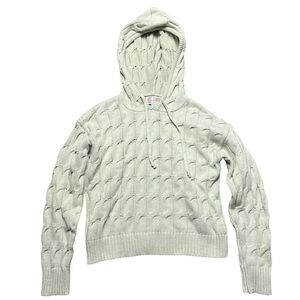 Anthropologie Saturday Sunday Sweater Women’s Size Small Ellyn Cable Knit Hoodie